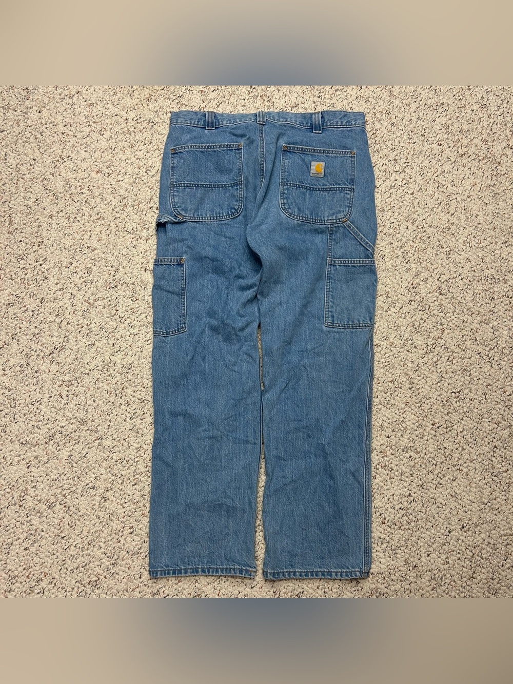 Carhartt Loose Straight Fit Utility Carpenter Jeans Light Wash 104941-H83 34x30
